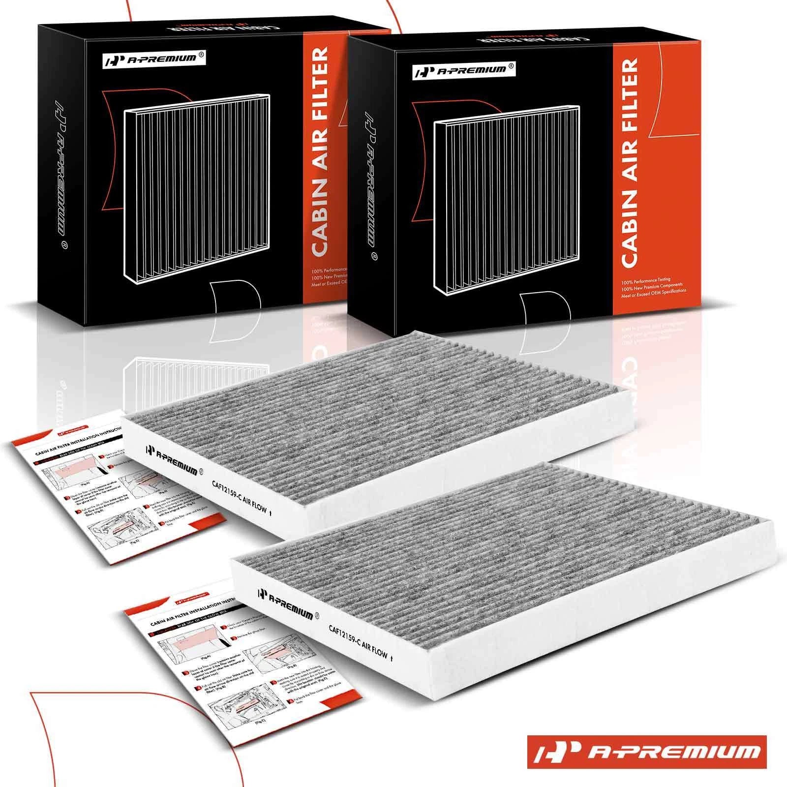 2X Activated Carbon Cabin Air Filter for Kia Optima Hyundai Sonata (2011–2020)