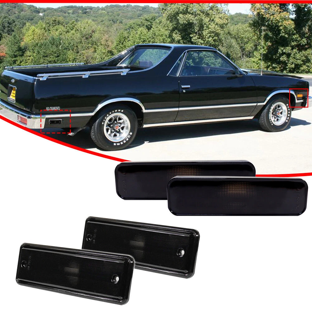 Set of 4 Smoke Lens Side Marker Lights for El Camino & Caballero (1978–1987)