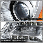 LED DRL Projector Headlight for Chrysler 300 (2011–2014) Left Chrome