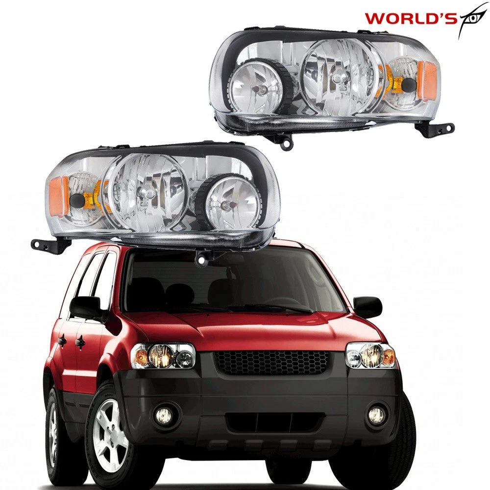 Set of 2 Headlight for Ford Escape (2005–2007)