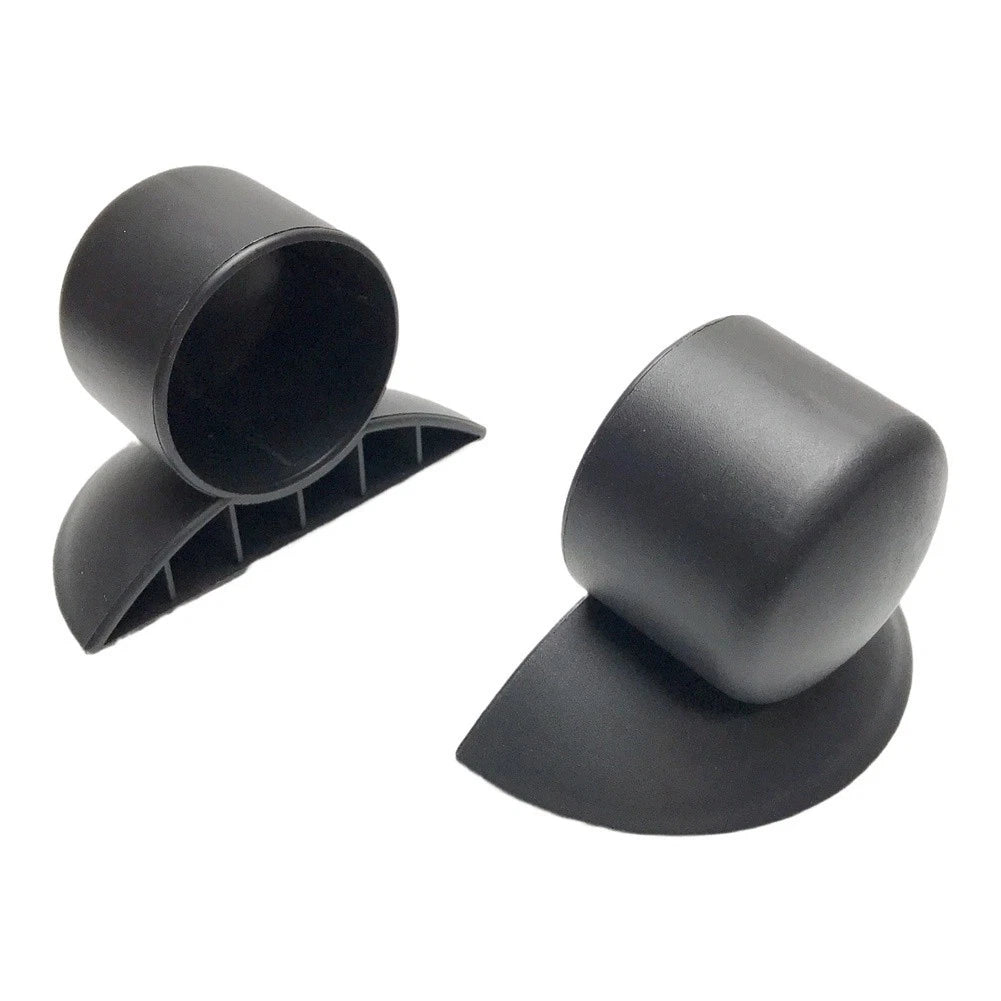 2Pcs Black Rubber End for Fitness Equipment Circular Tubes (60mm)