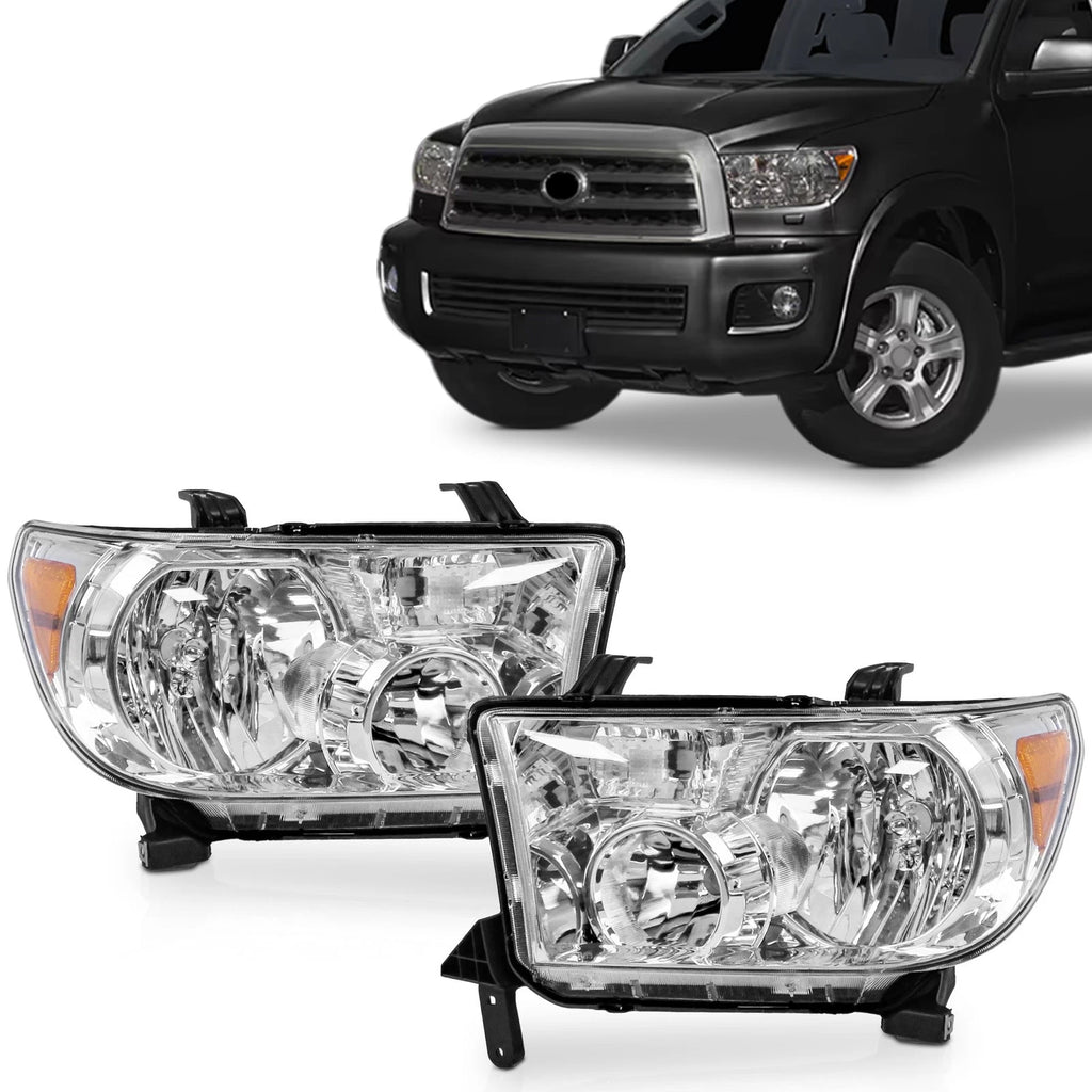 Pair of Headlights for Toyota Tundra (2007–2013) & Sequoia (2008–2017)