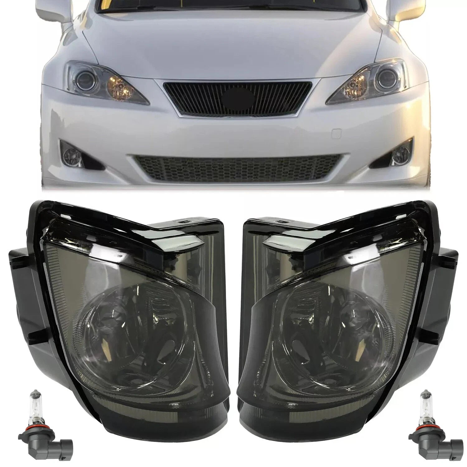 Fog Lights for Lexus IS250 IS350 (2006–2010) - Smoke Lens Replacement