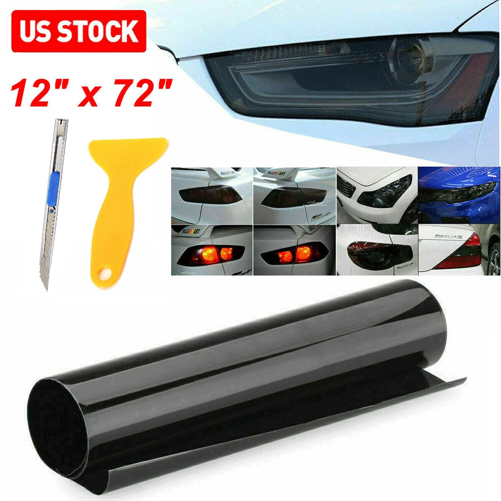 Headlight Taillight Fog Light Tint Film Vinyl for Universal Fit (12"x72")