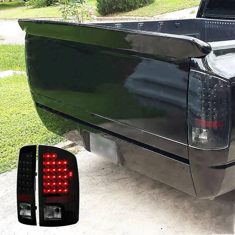 LH & RH Tail Lights for Dodge Ram 1500 2500 3500 (2002-2006) Black Lens