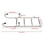 2-Step Stainless Steel Folding Dock Ladder for Boats