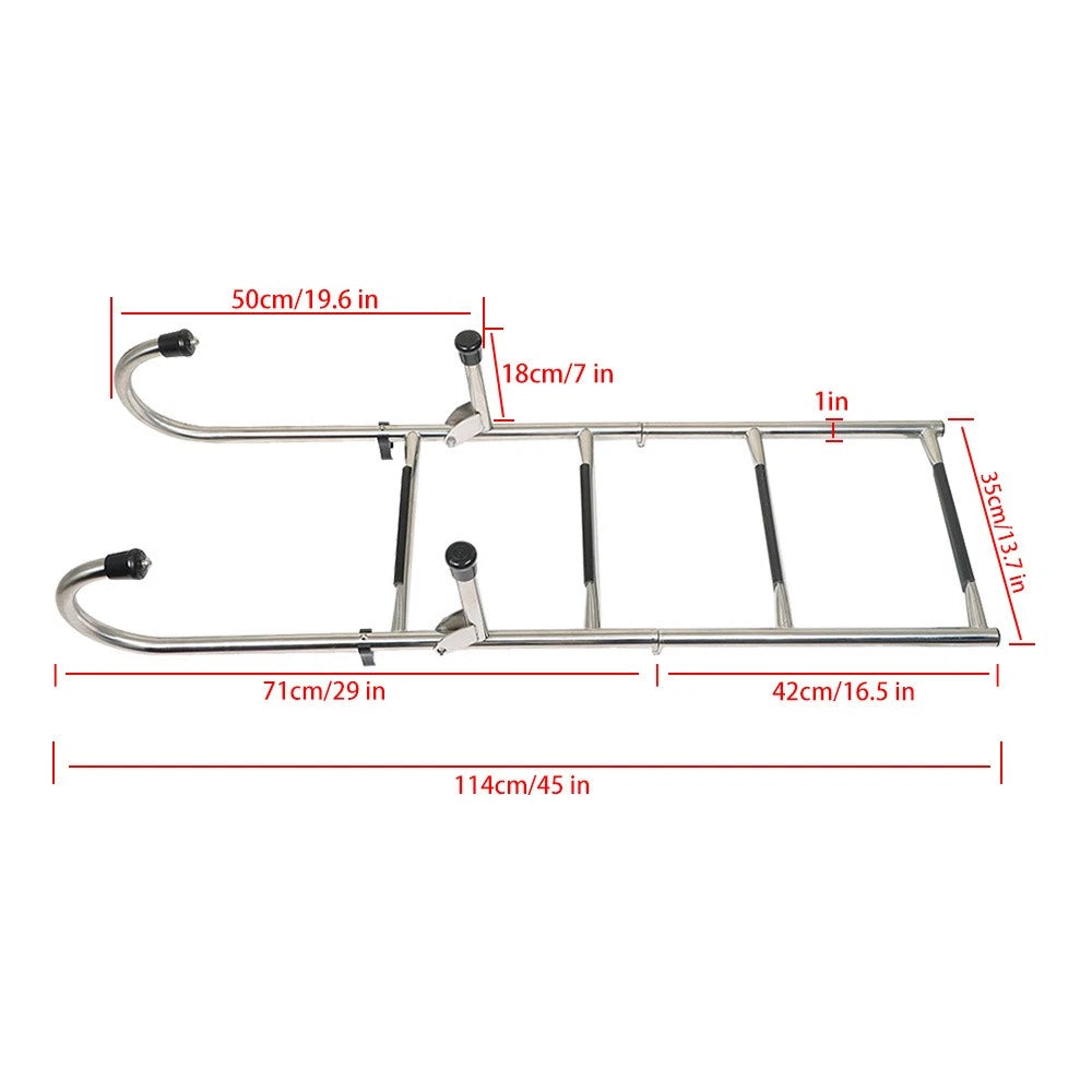 2-Step Stainless Steel Folding Dock Ladder for Boats