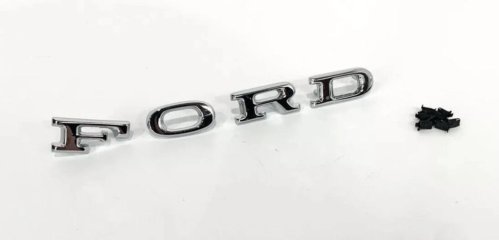 Chrome Hood Emblem Letter Set with Clips for 1967 Ford Mustang (1967)