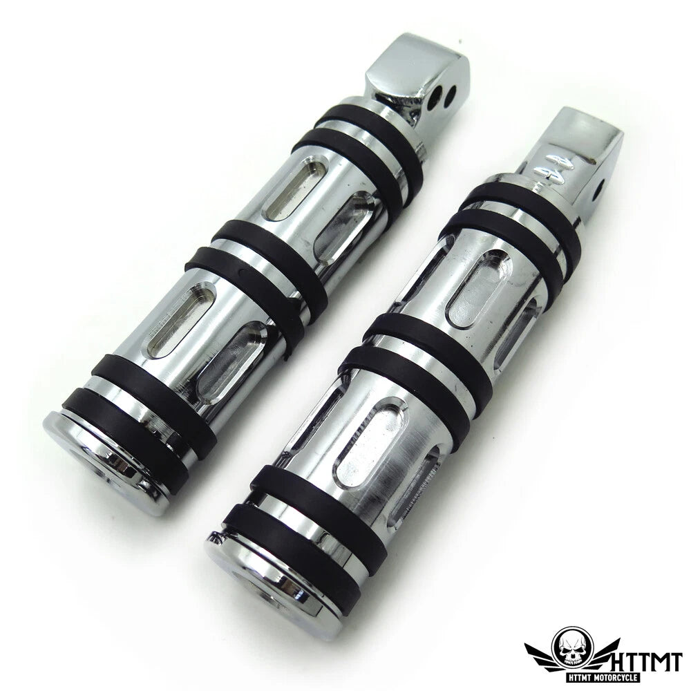 Chrome Edge Cut Footpegs for Yamaha V-Star 1000 650 Royal Star V-Max Virago (1999–2019)