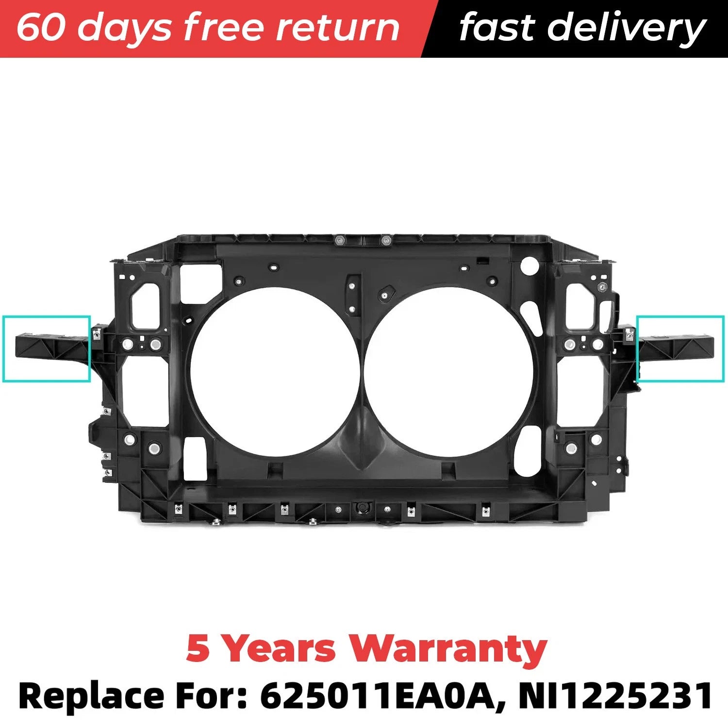 Radiator Support Core Assembly for Nissan 370Z (2009–2020) #62501-1EA0A #NI1225231