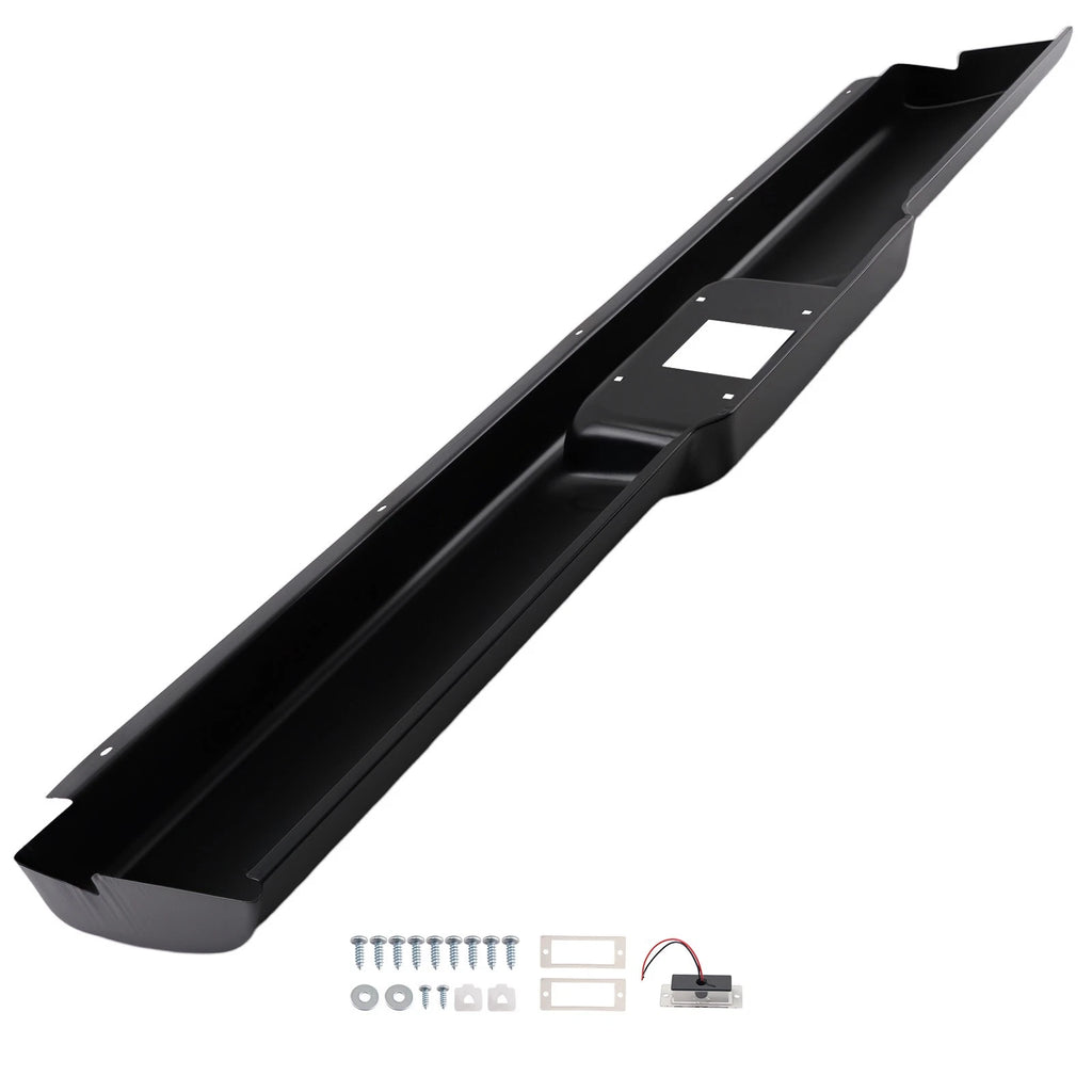 Black Primed Rear Bumper Roll Pan for GMC Sierra Pickup (1988–1998)