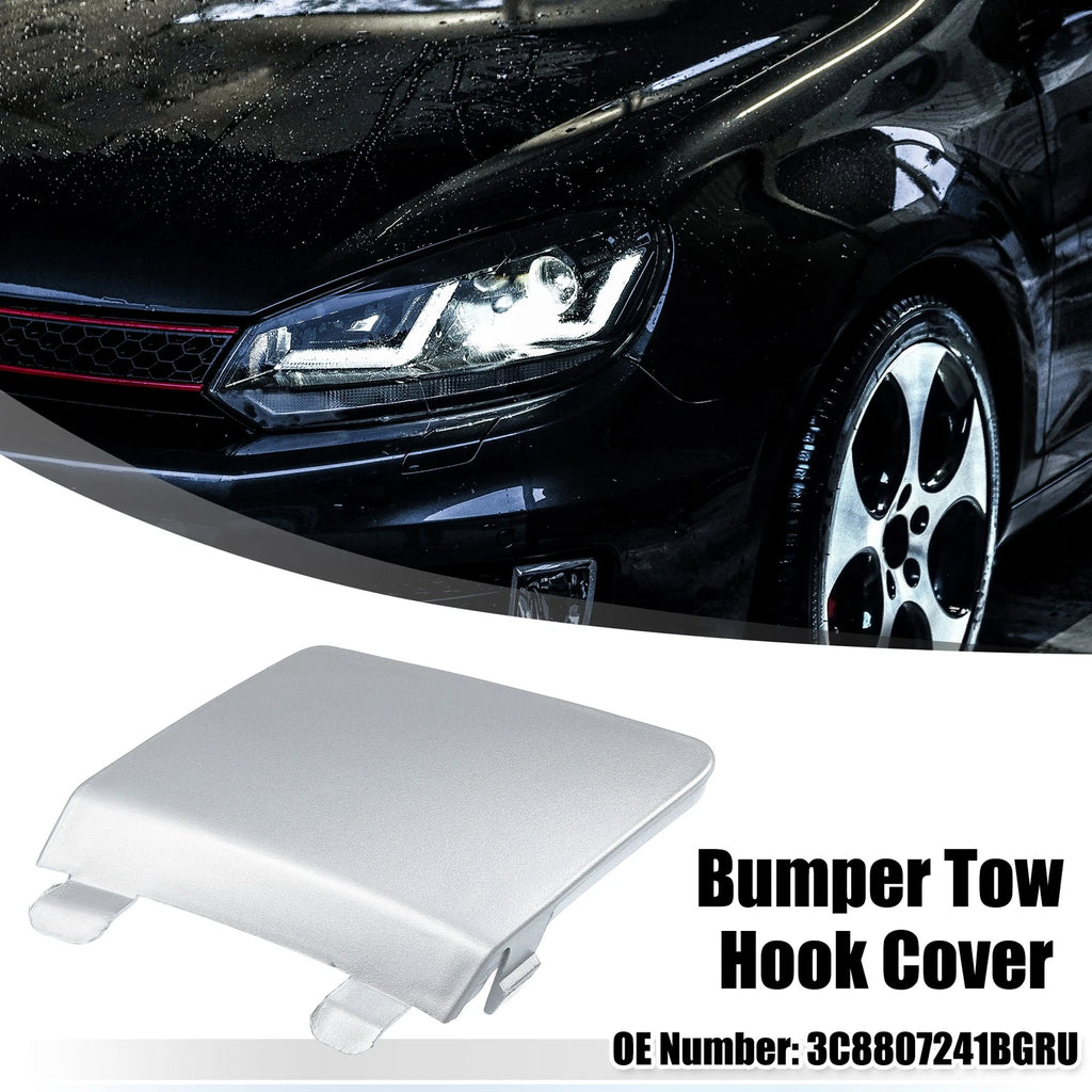 Bumper Tow Hook Cover for Volkswagen (Silver Tone)
