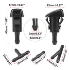 4 x Front Windshield Washer Nozzles for Dodge Avenger (2008-2014)