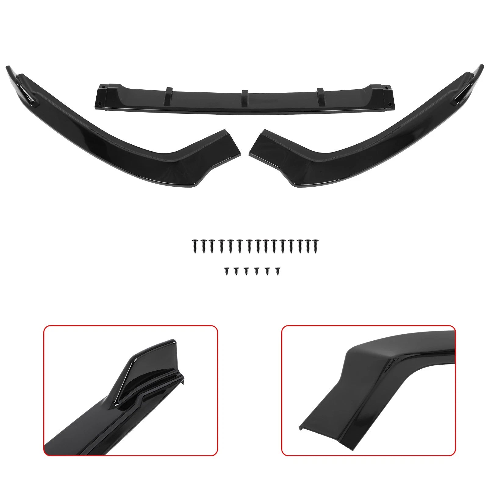 Front Bumper Lip for Toyota Avalon (2019–2021) Painted Black