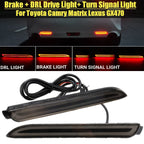 Smoked LED Rear Bumper Reflector Brake Stop Light for Toyota Camry