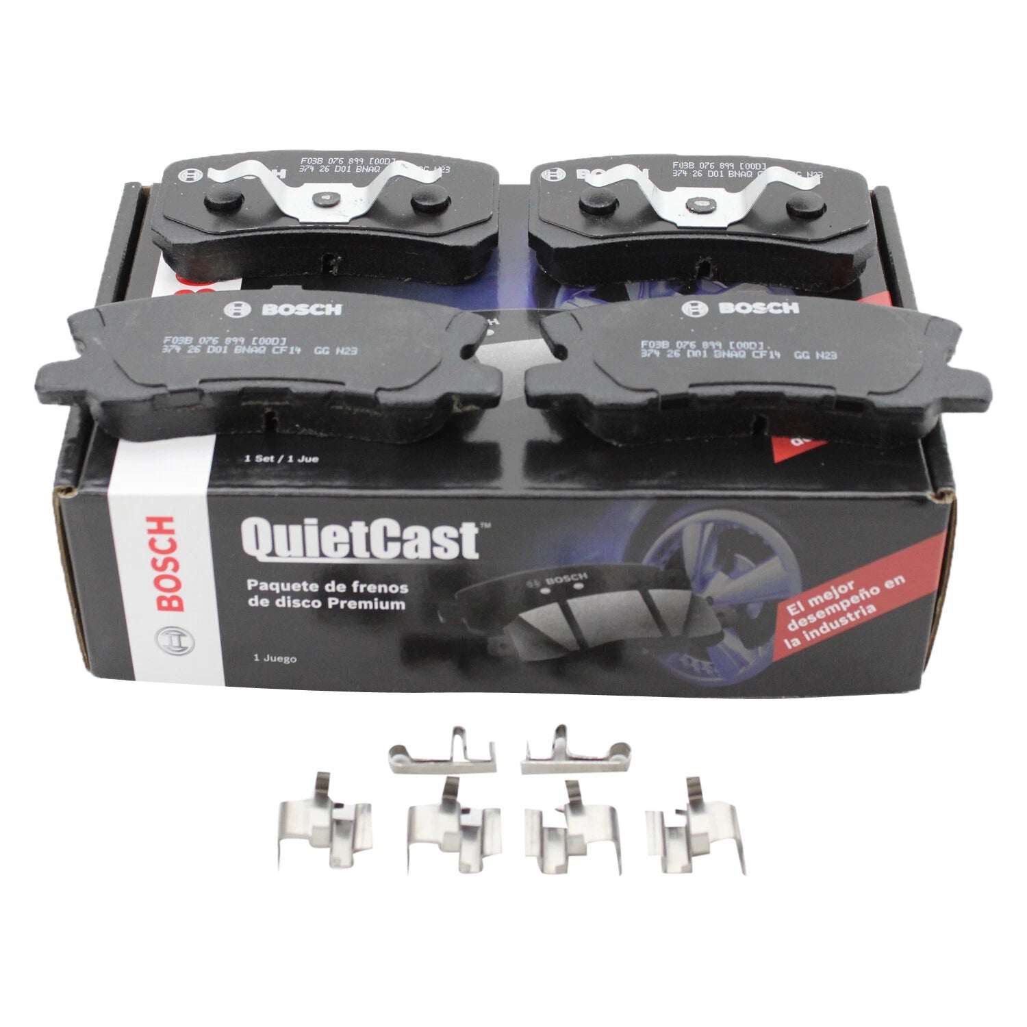 Set of 4 Bosch QuietCast Rear Ceramic Brake Pads for Chrysler Dodge Jeep Mitsubishi