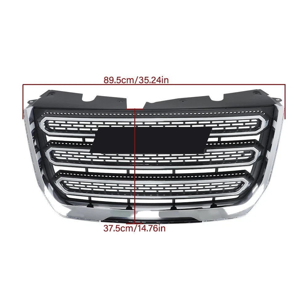 Chrome Plastic Front Upper Center Grille for GMC Terrain SLT (2016–2017)