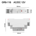 GR8116 Auxiliary Relay 1SPDT Din Rail for Electrical Systems (12V)