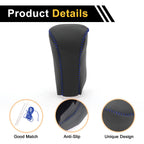 1 Pc Gear Shift Knob Cover for Honda Accord (2008–2012) Black Blue Faux Leather