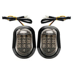 Amber LED Flush Mount Turn Signal Lights for Universal Motorcycle