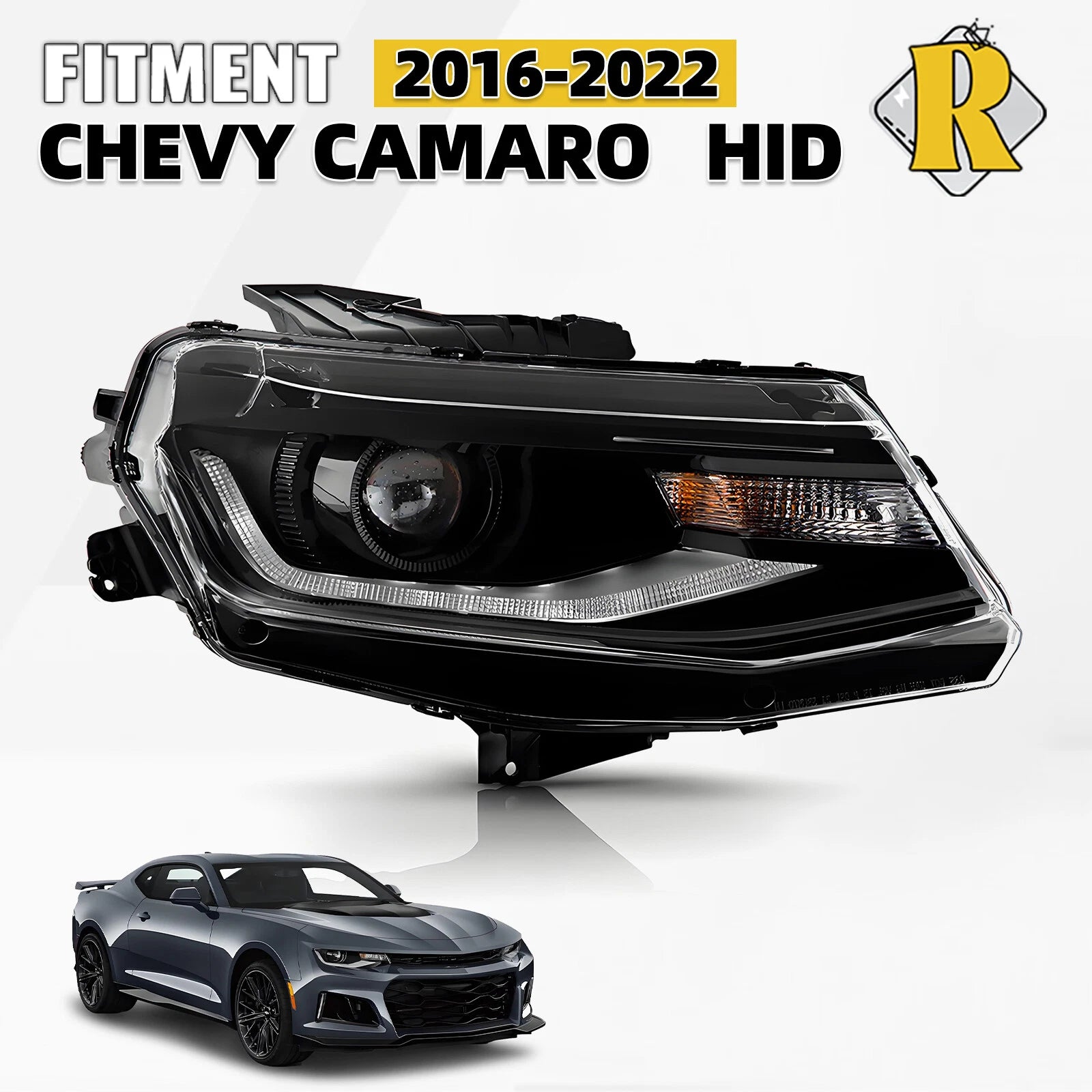 HID/Xenon Headlight for Chevy Camaro (2016–2024) Passenger Side