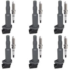 6x Ignition Coils + 6x Iridium Spark Plugs for BMW X1 X3 X5 Z4 (2011–2015)