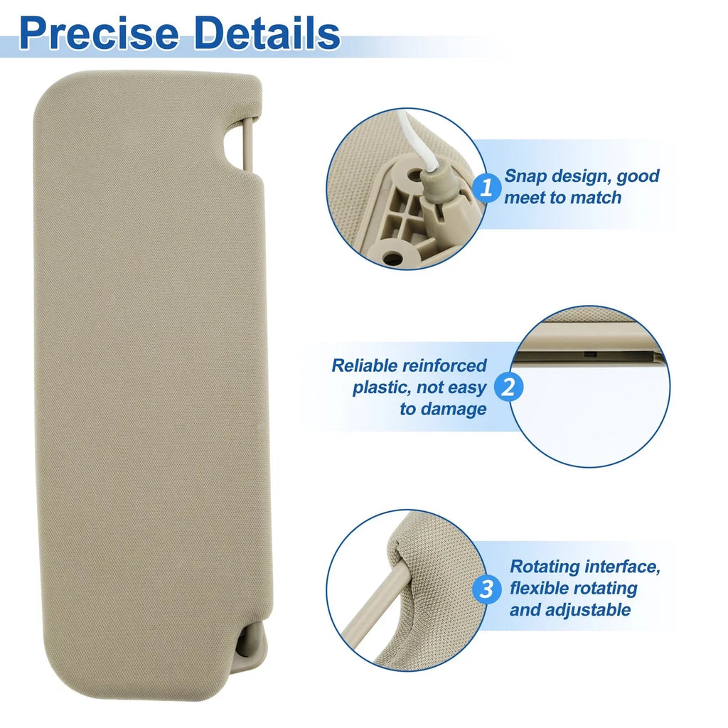 Left Side Sun Visor for BMW 5 Series F10 Sedan Beige