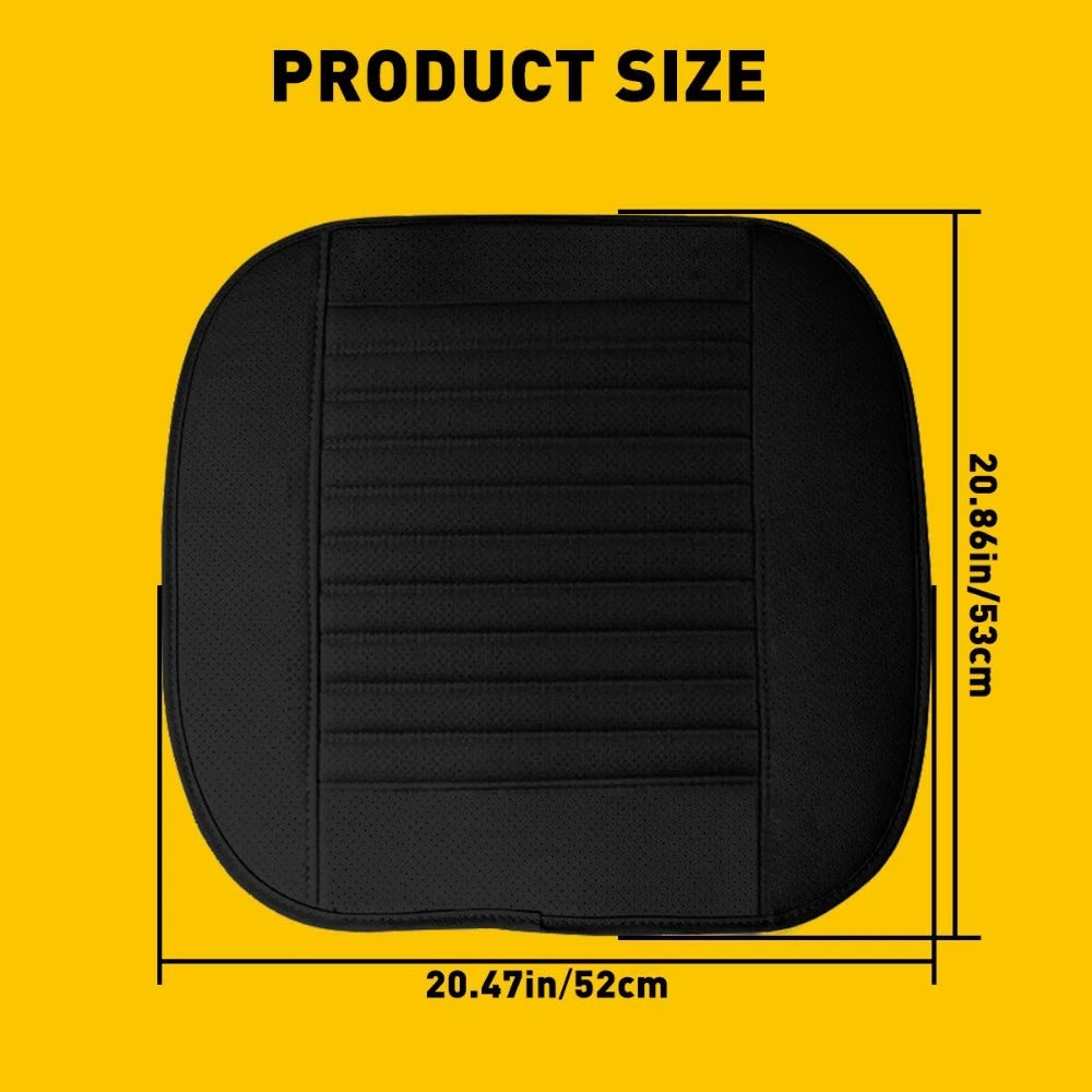 1pc Black PU Front Seat Cover for Universal Cars (2010–2023)