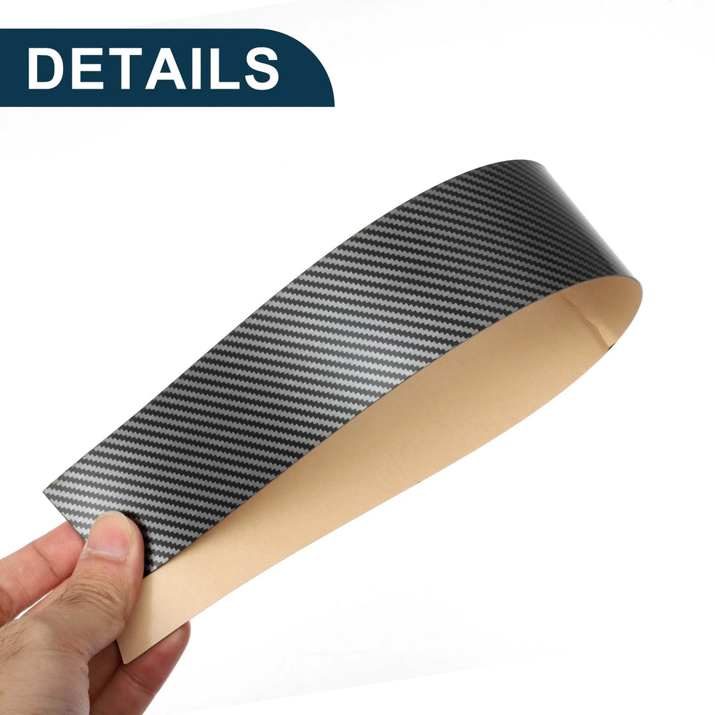 8 Pcs Door Pillar Window Trim for Toyota Rav4 (2007–2012) Carbon Fiber Black