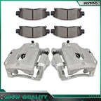 Rear Brake Calipers w/ Ceramic Pads for Chevy Trailblazer GMC Envoy (2002–2009)
