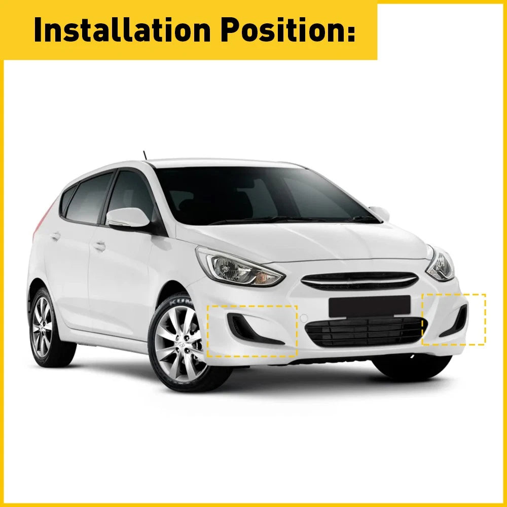 Set of 2 Fog Lamp Light Covers for Hyundai Accent (2012–2017)