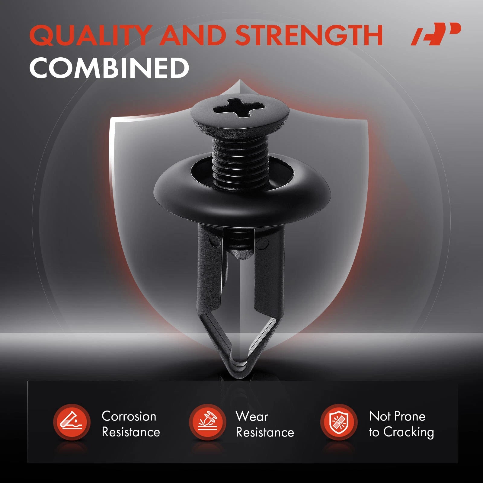 50x 9mm Front Bumper Screw-Type Clips for Nissan