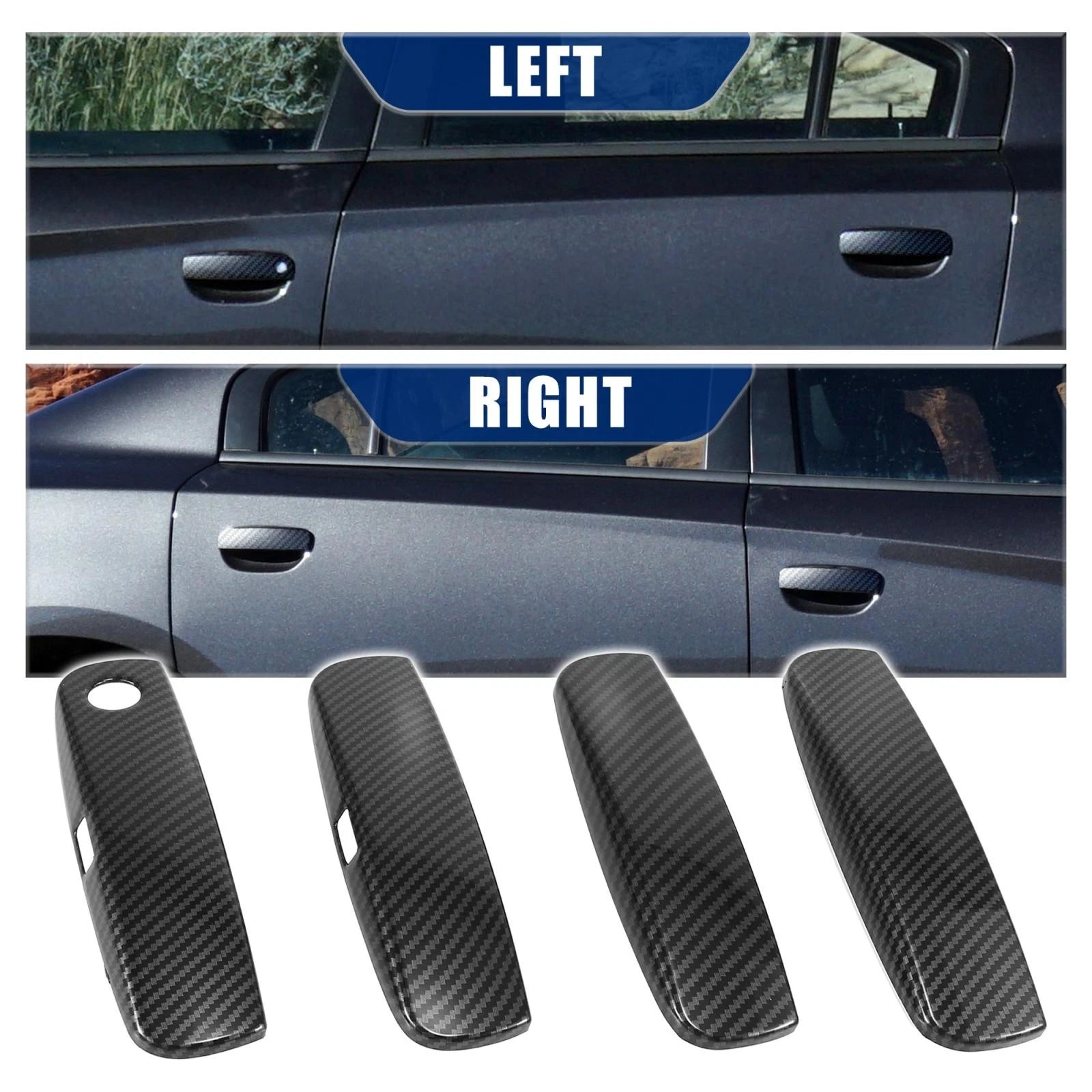 Set of 4 Door Handle Trim Covers for Dodge Charger (2011–2021)