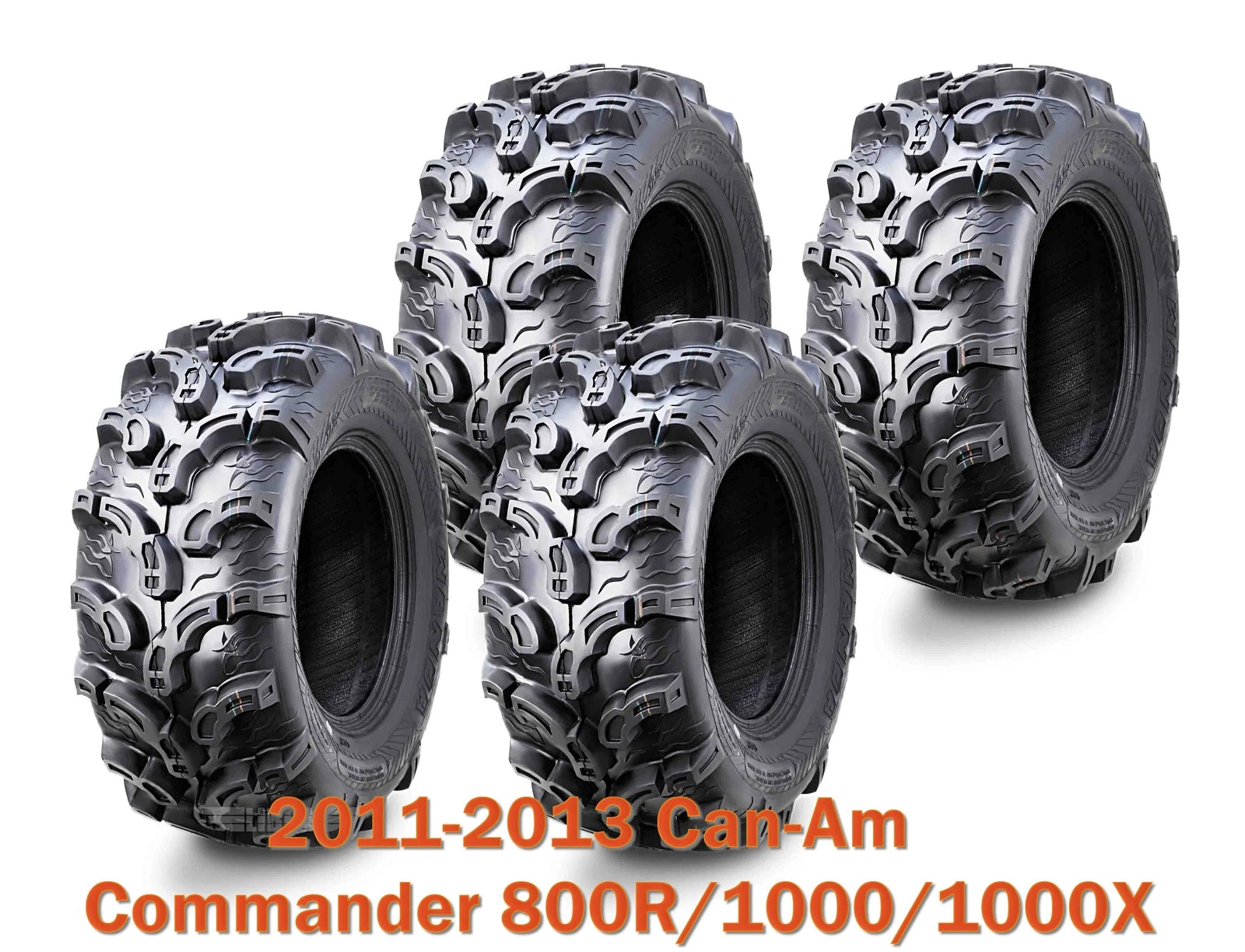 Set of 4 ATV Tires 27x9-12 for Can-Am Commander 800R/1000/1000X (2011–2013)