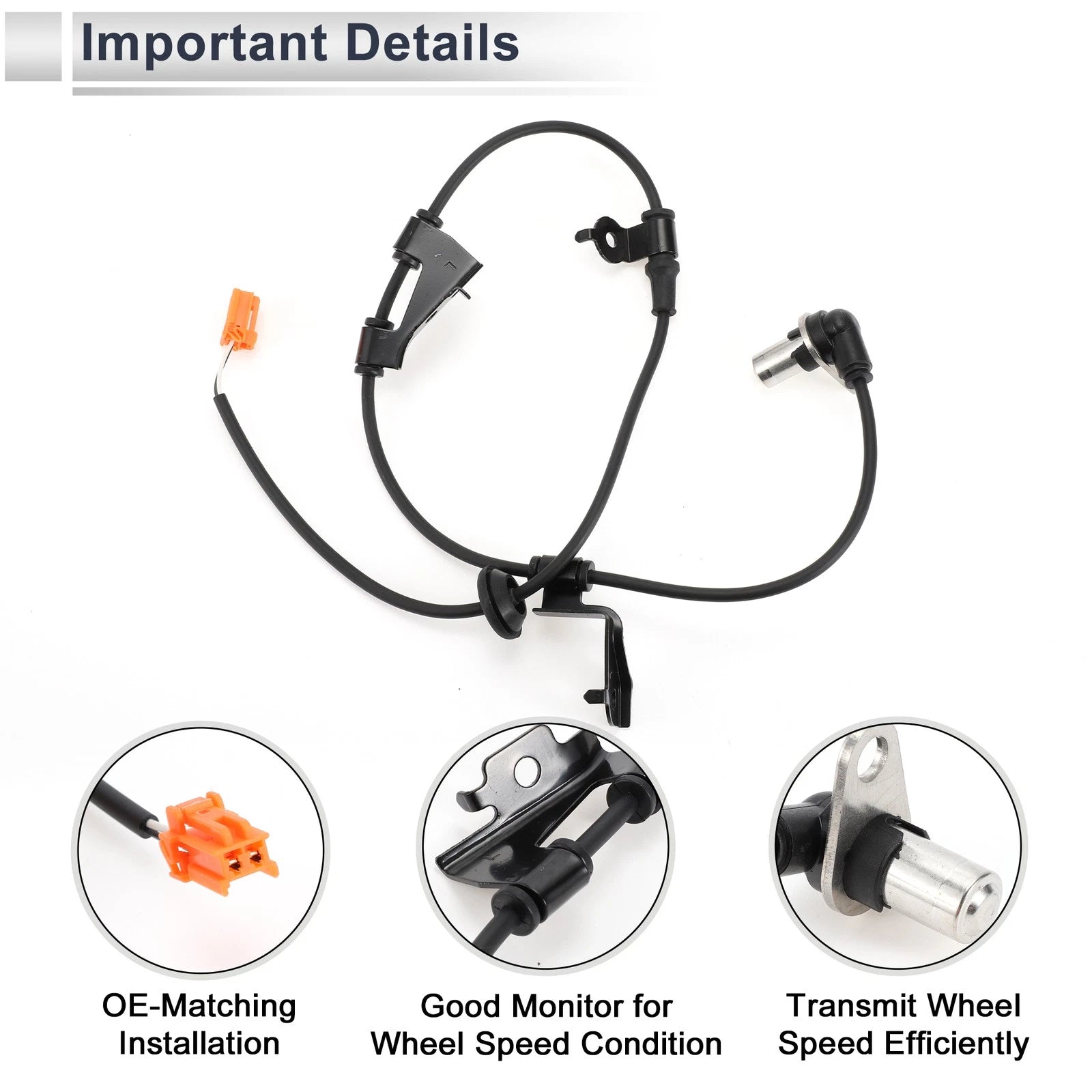 ABS Wheel Speed Sensor No. 57475S2H954 for Honda HR-V (1999–2006) Rear Left
