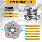 AWD Rear Wheel Hub and Bearings for Nissan Rogue Juke (2008–2020)