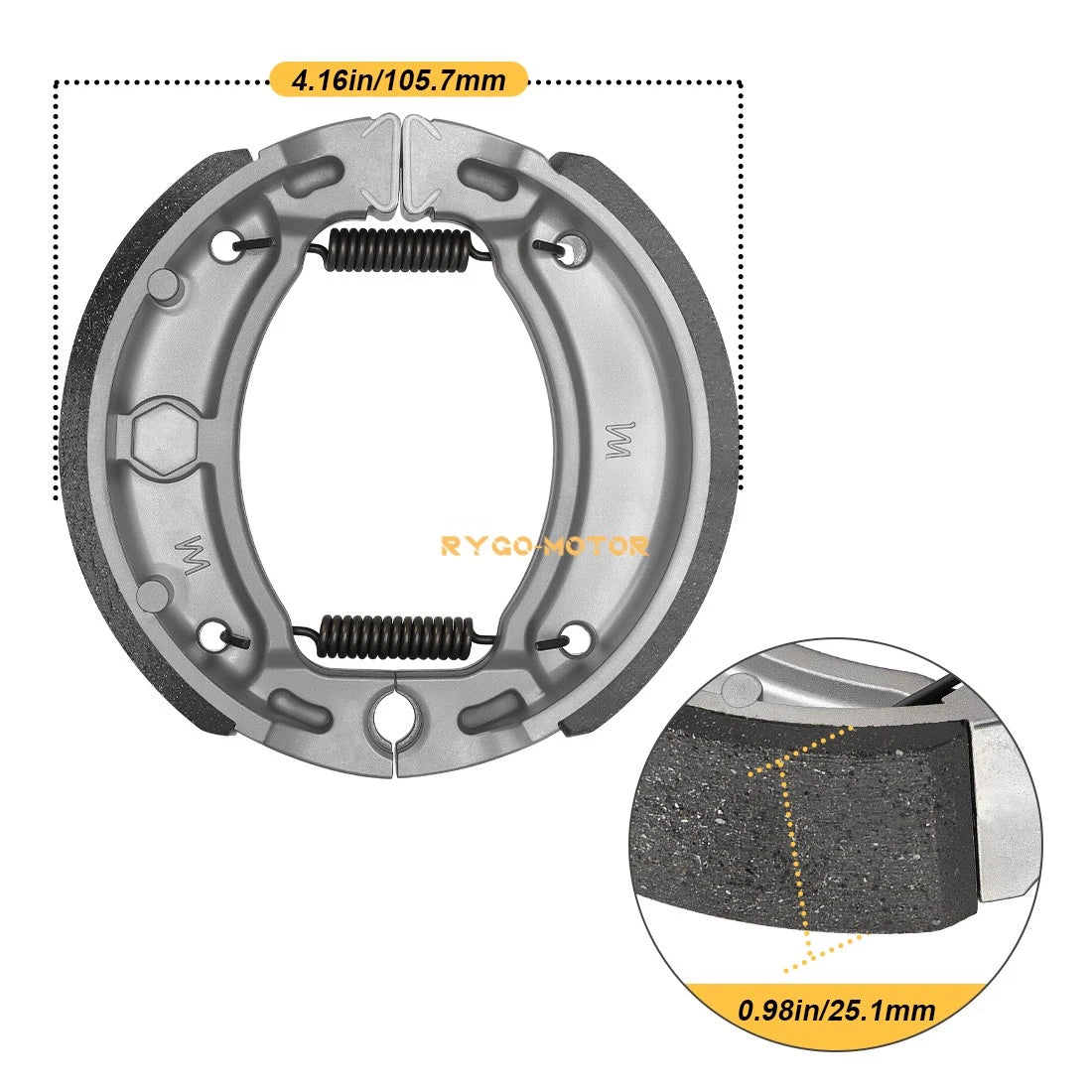 Brake Shoes for Yamaha MJ2 MG1 MX80 MX100 U5 U7E YG1 YG5 YGS1 YJ2 L5T