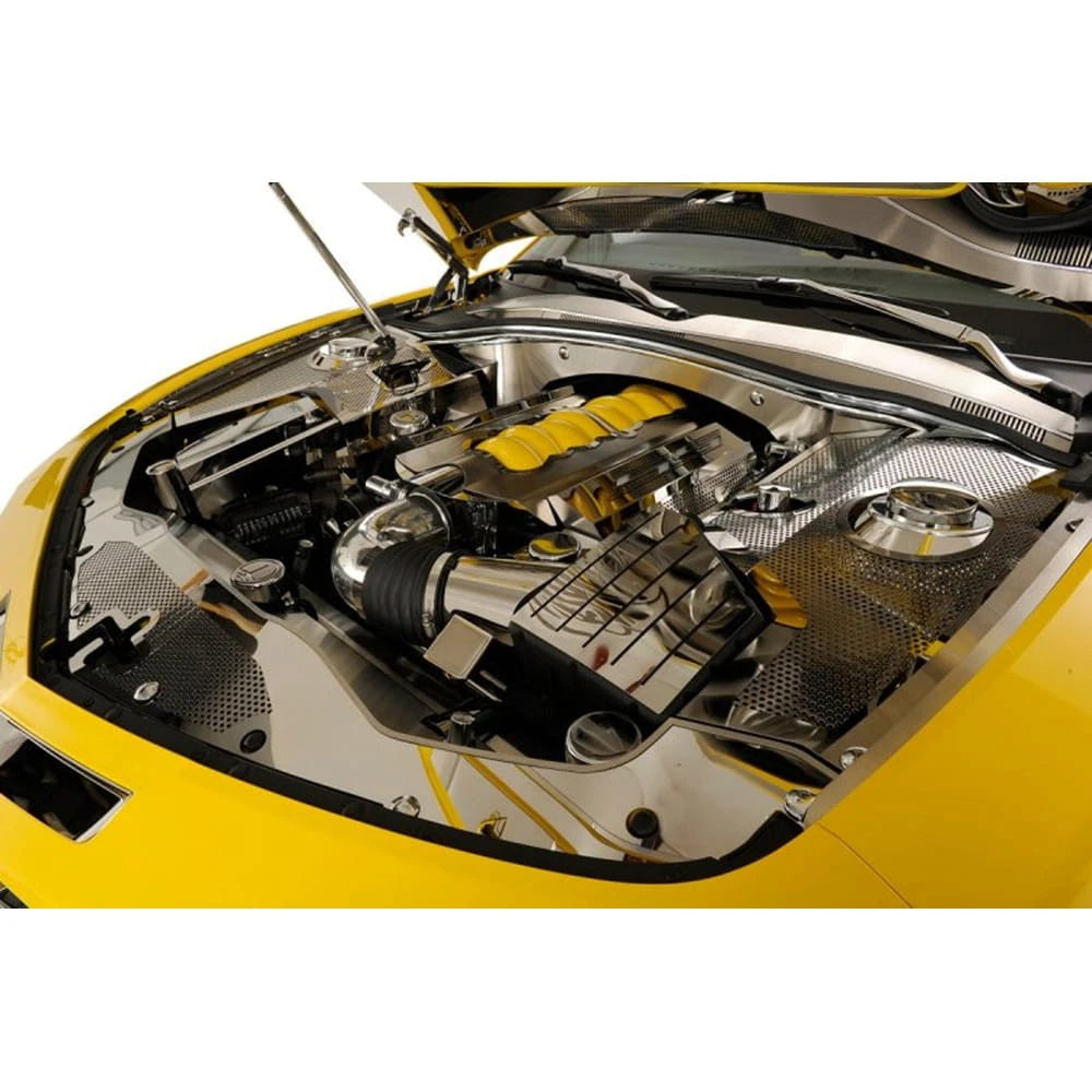 Perforated Stainless Fuel Rail Covers Polished SS for 2010–2015 Camaro