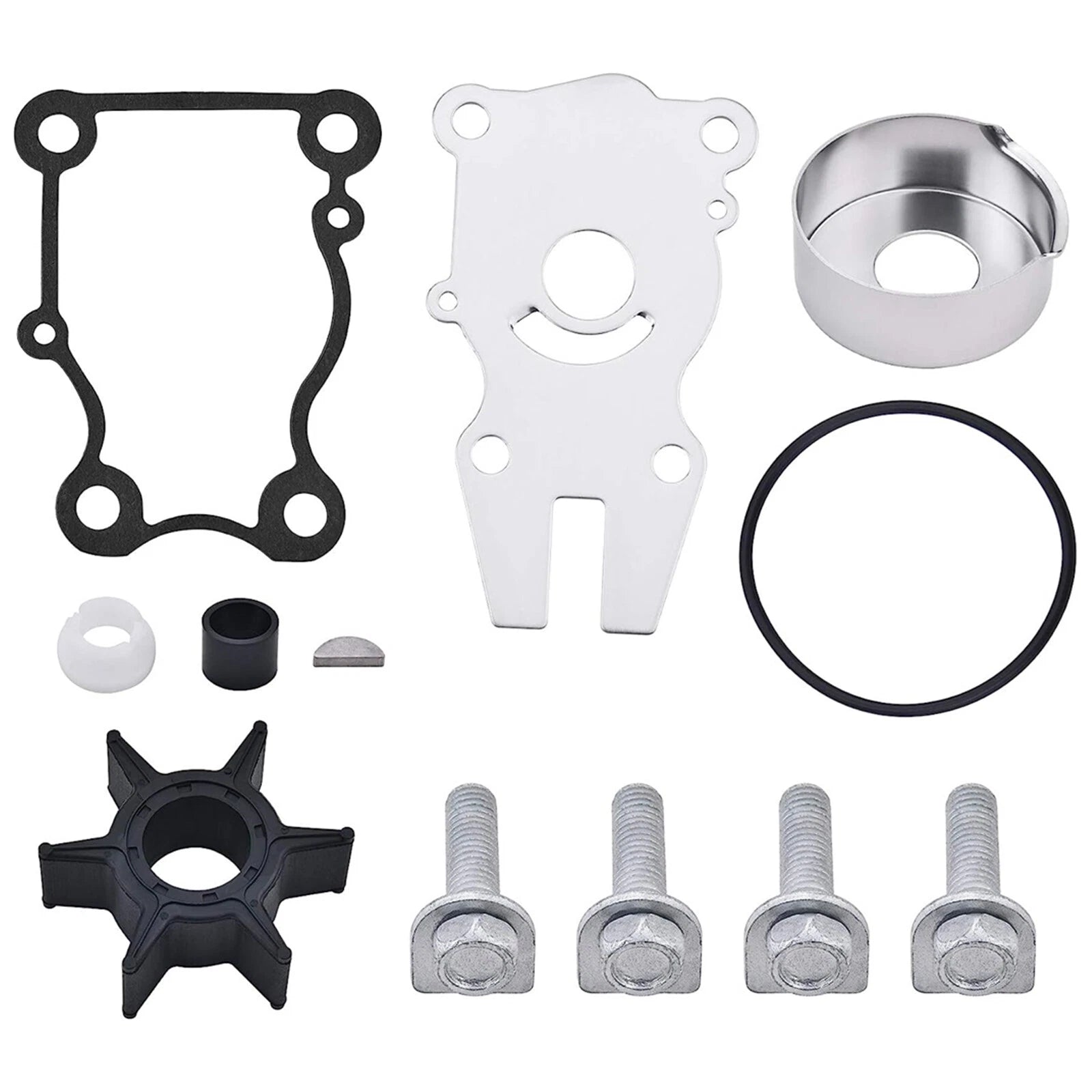 Water Pump Impeller Kit for Yamaha Outboard 2-Stroke 40 50 HP (63D-W0078-01)