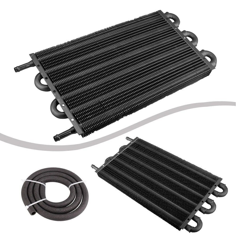 Universal Aluminum Remote Transmission Oil Cooler Kit 6 Rows