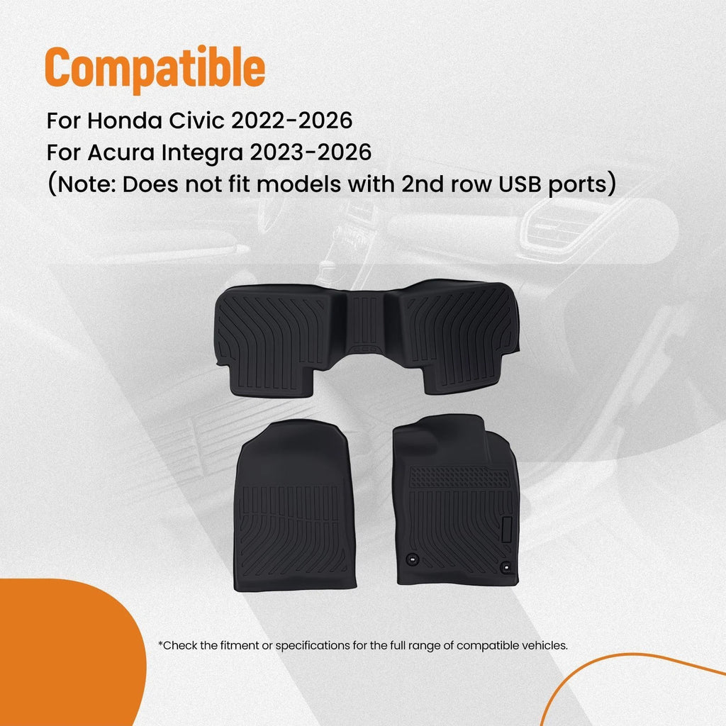 All-Weather Floor Mats for Honda Civic/Integra (2022-2026)