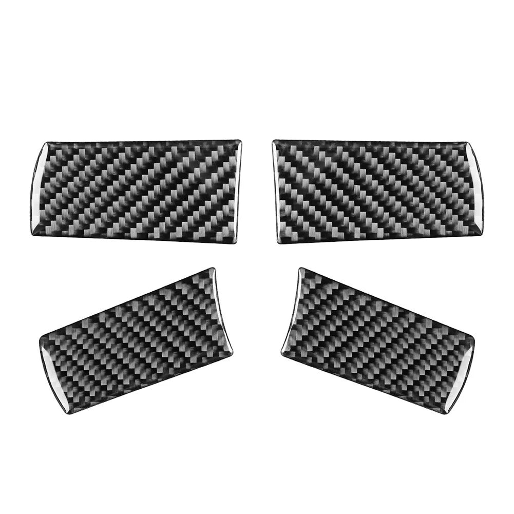 4X Steering Wheel Cover Trim for Chrysler 300 300C Dodge Magnum (2005–2010) Carbon Black