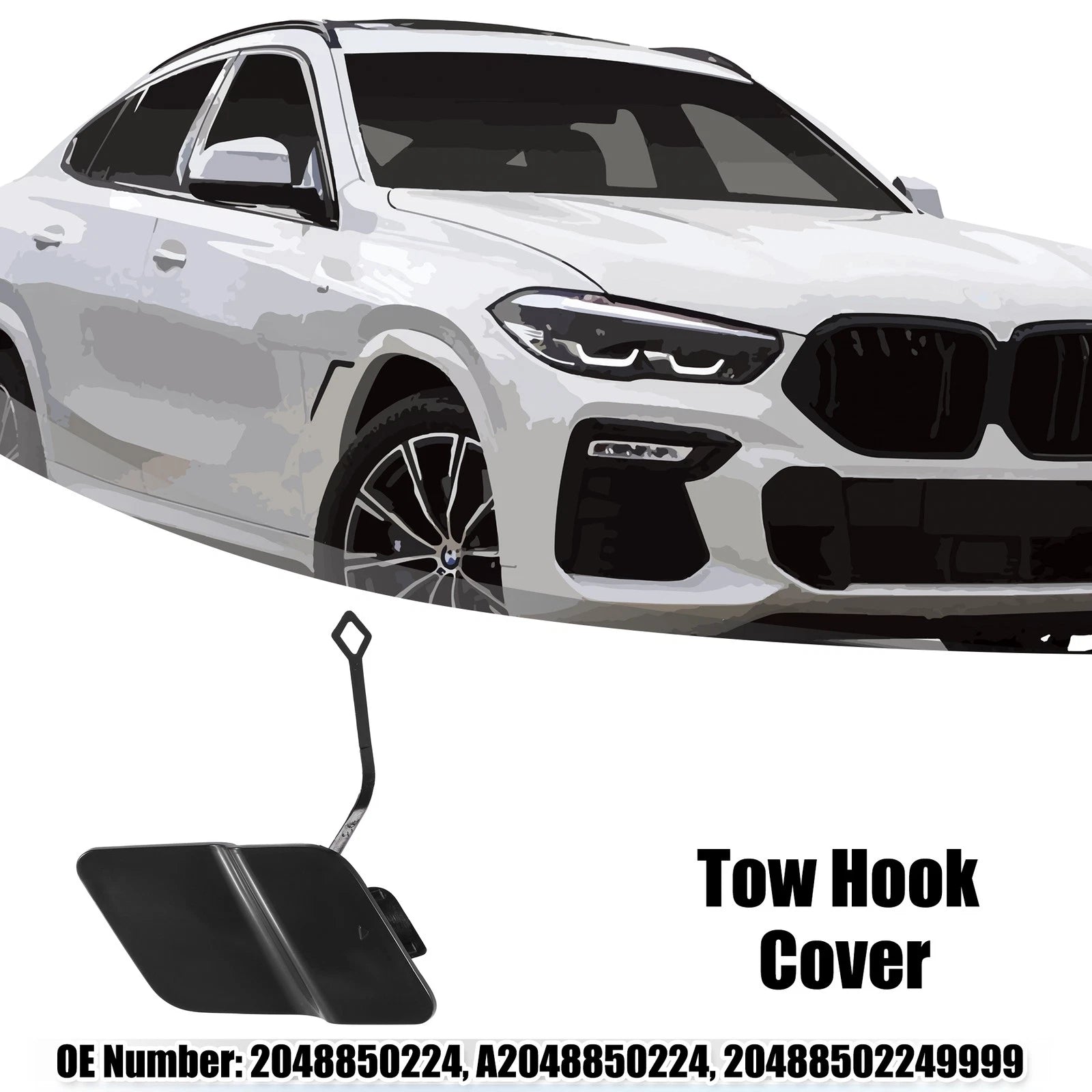 Tow Hook Eye Hole Cover for Mercedes Benz GLK250 (X204)