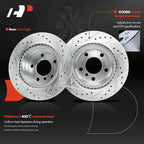 2x Rear Drilled Brake Rotors for BMW 228i 230i F22 F23 (2014–2016)