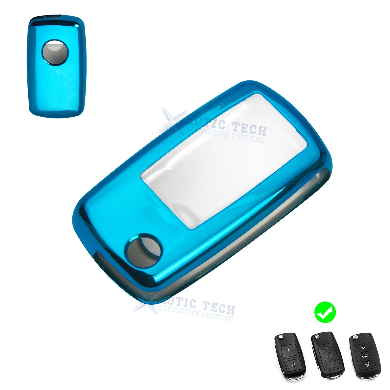 Soft Exact Fit Folding Key Shell Case for VW Beetle Golf (2015–2019)