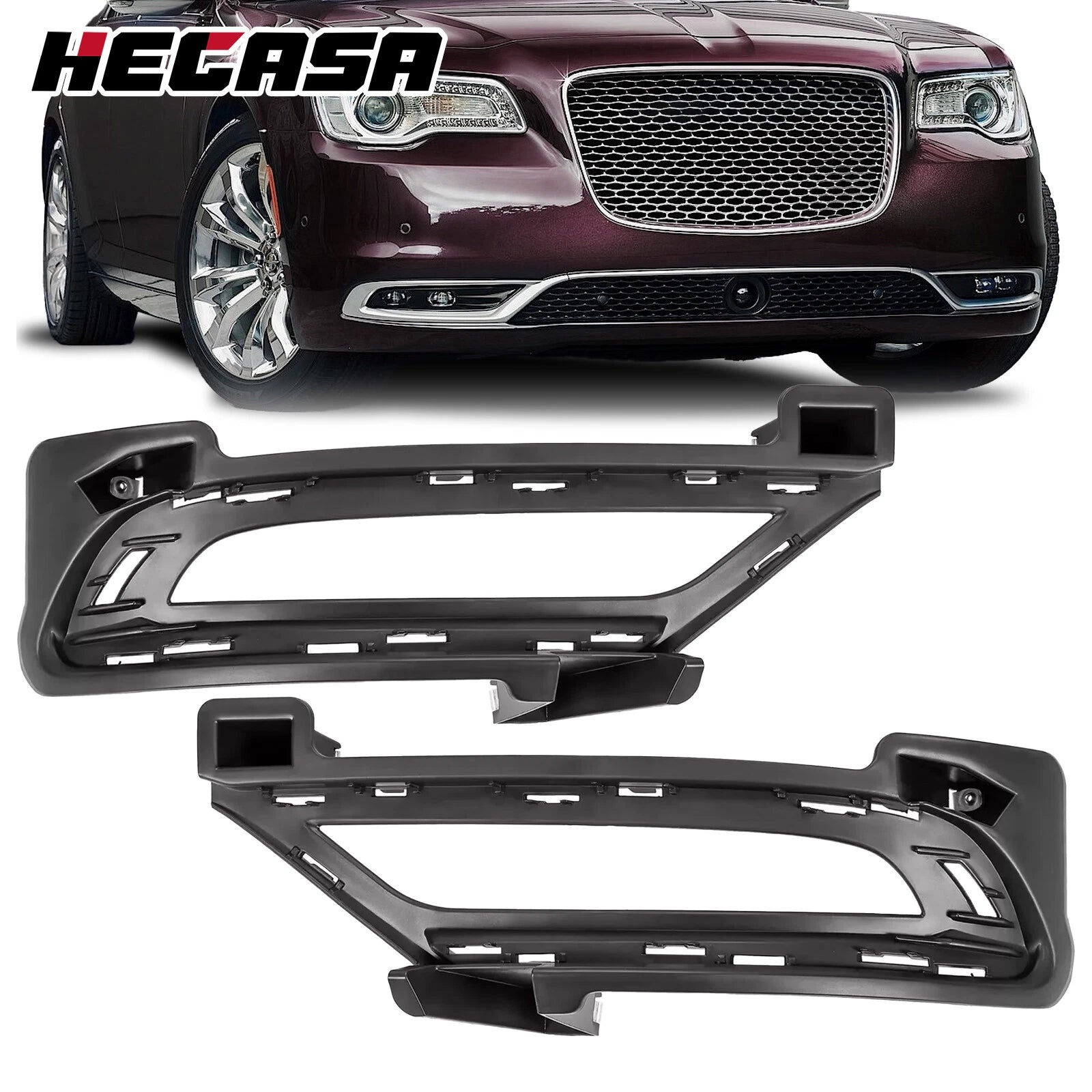 Fog Light Covers Bezels Trim for Chrysler 300 (2015–2024) LH RH