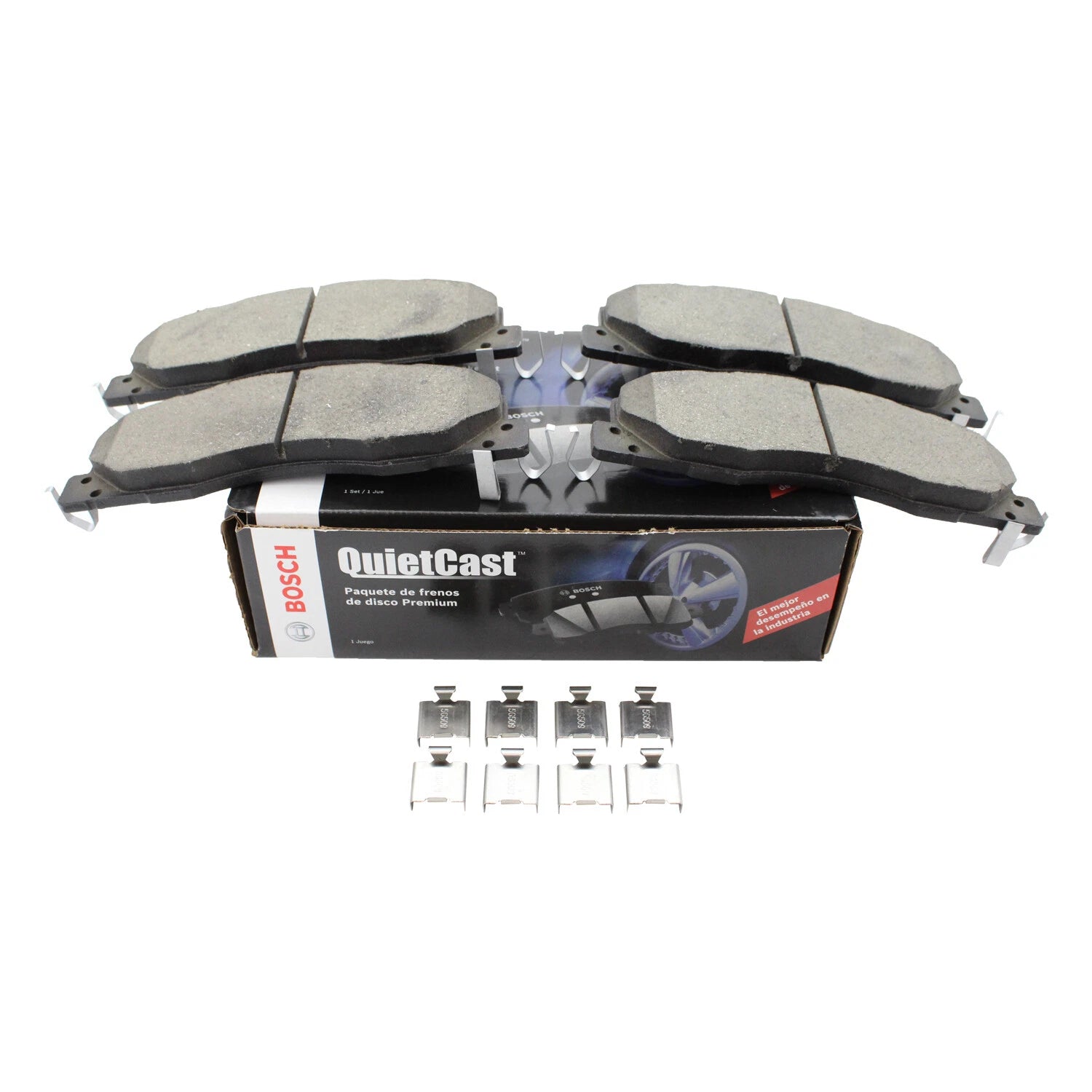 Set of 4 Bosch QuietCast Front Ceramic Brake Pads for Dodge Ram 2500 3500
