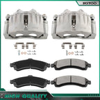 Front Brake Calipers and Ceramic Pads Kit for GMC Envoy (2002–2005)