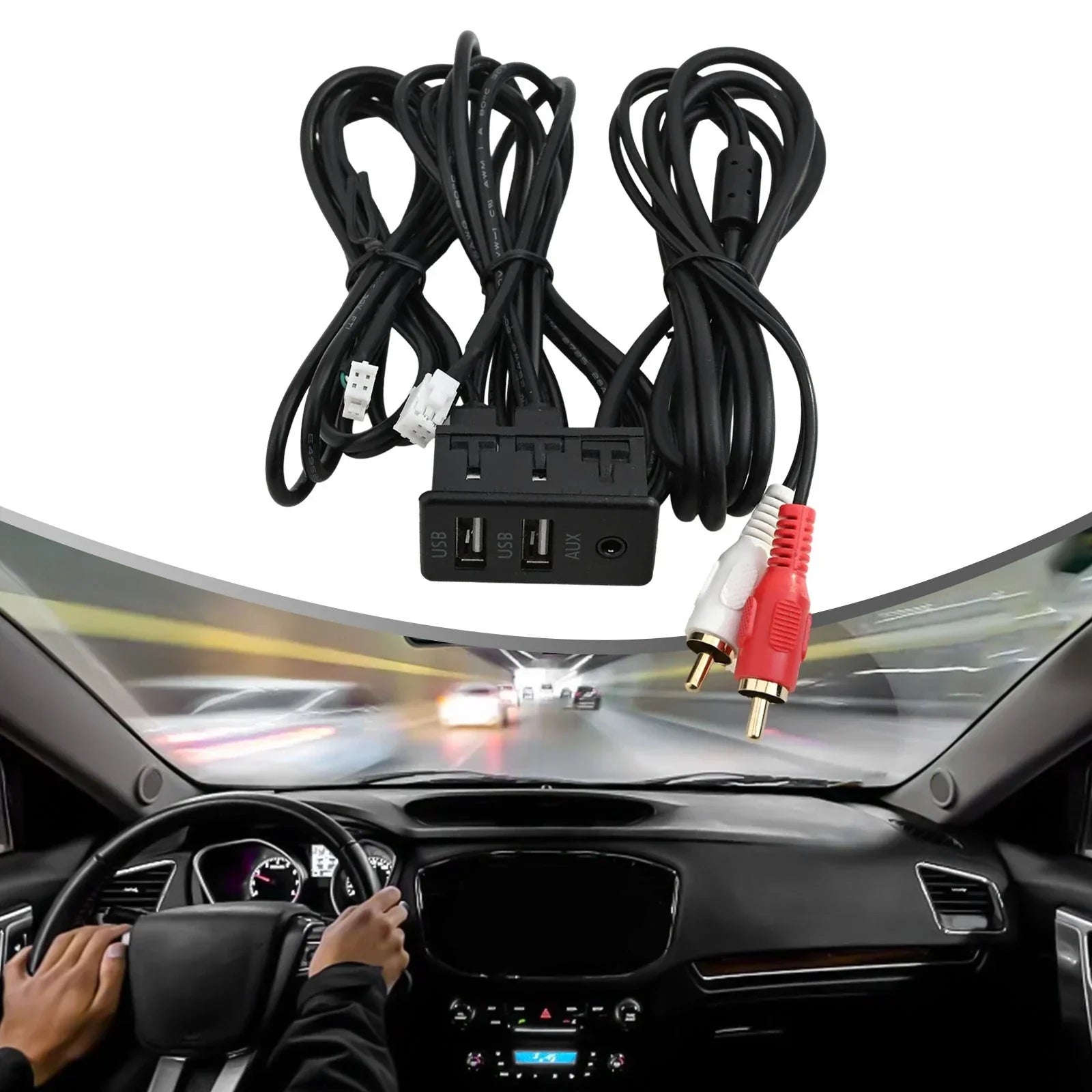 DASH Mount USB+TYPEC Port Panel Interface Extension for Car