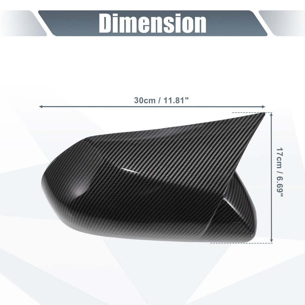 Pair Rearview Mirror Cover Overlay for Toyota Camry (2018–2020) Carbon Fiber